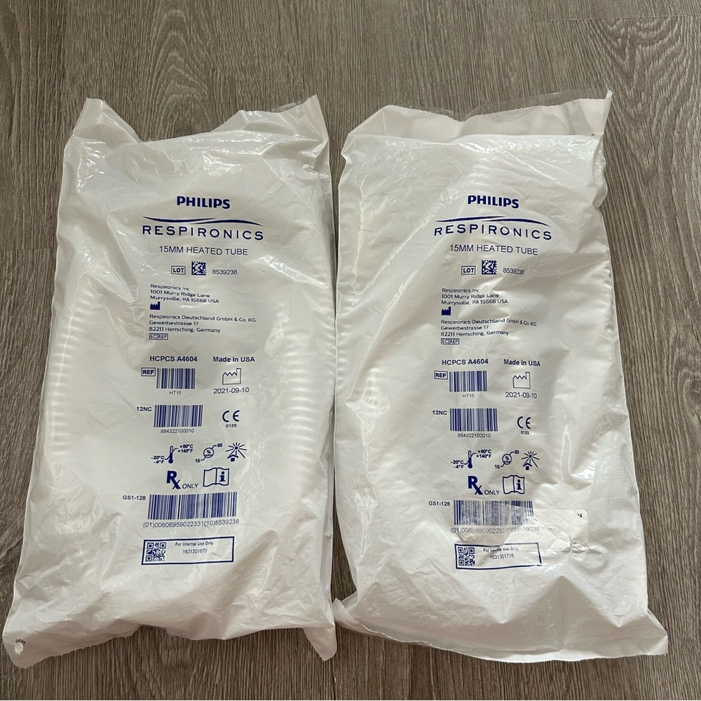 LOT OF 2 Philips Respironics 15MM Heated Tube HCPCS A4604 NEW SEALED